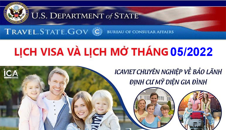 Lịch visa tháng 05 năm 2022