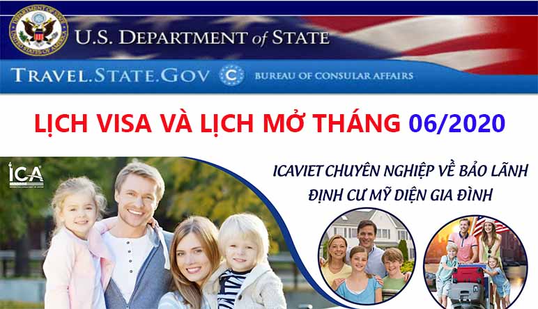 Lịch visa tháng 06 năm 2020