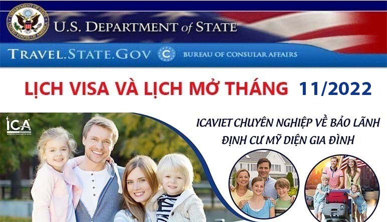 Lịch visa tháng 11 năm 2022