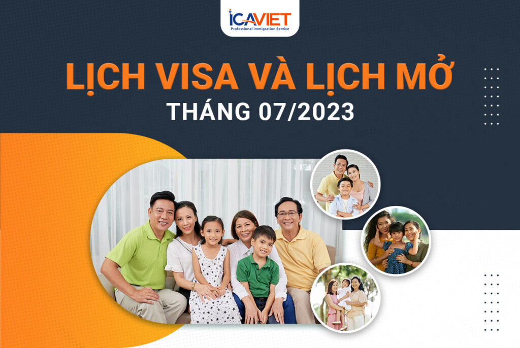 Lịch visa tháng 08 năm 2023