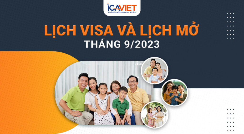 Lịch visa tháng 09 năm 2023