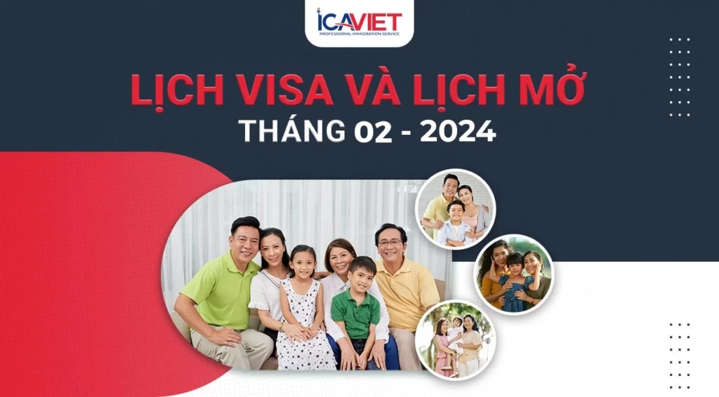 Lịch visa tháng 2/2024